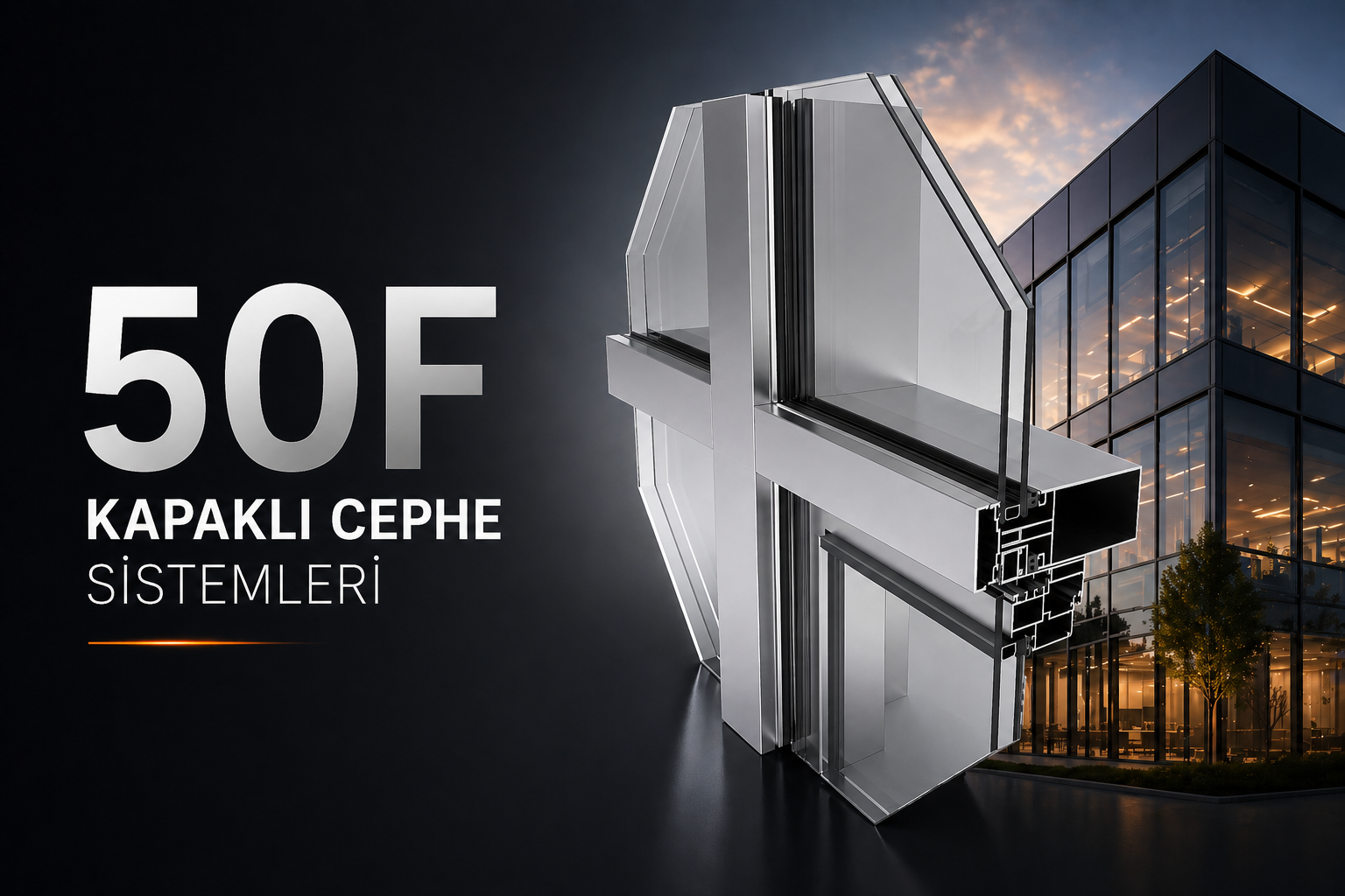 50F Kapaklı Cephe Sistemleri